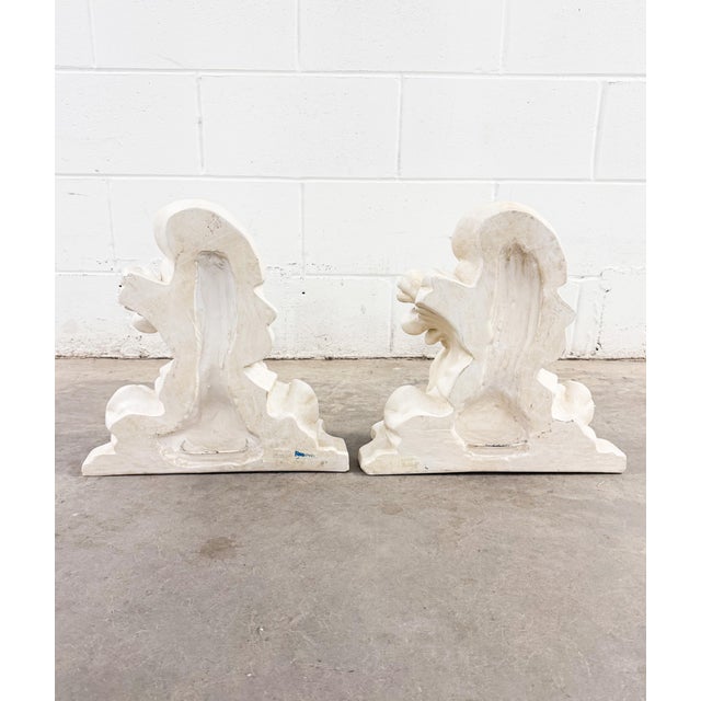 Vintage Regency Serge Roche Botanical Palm Frond Wall Brackets For Sale - Image 12 of 13