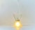 Small Diablo shaped Frosted glass hanging lamp. Anonymous danish maker/design - circa 1970-80. Measurements: H: 17 cm,...