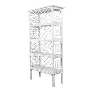 Chippendale Style Etagere - White For Sale