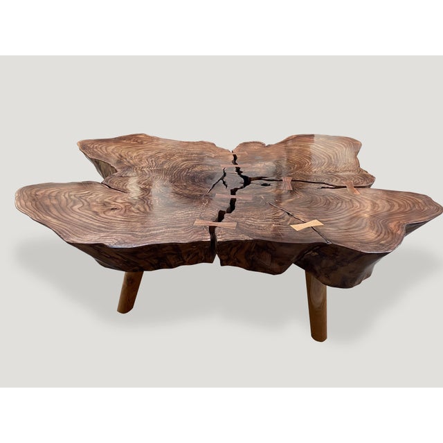 Andrianna Shamaris Amorphous Rosewood Coffee Table For Sale - Image 16 of 18