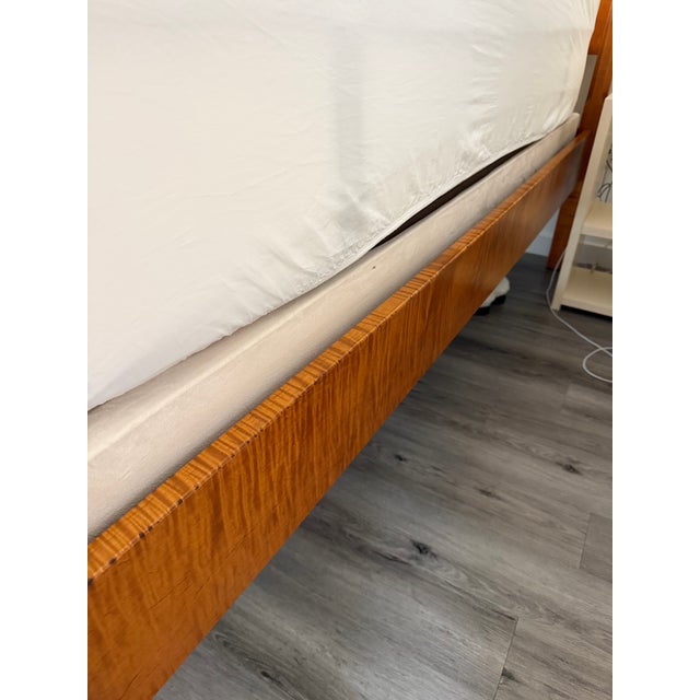 This is a one-of-a-kind, custom-built four-poster bed crafted from beautiful tiger maple. Unlike mass-produced furniture,...