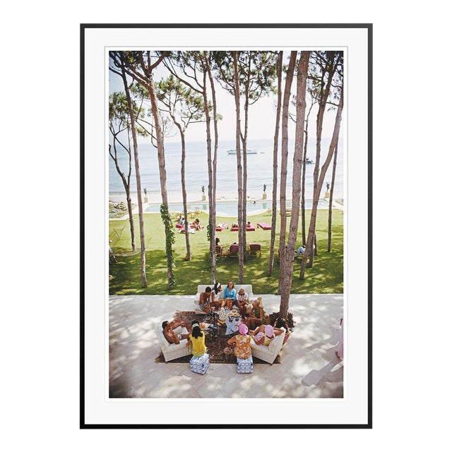 Slim Aarons 'Marbella House Party' Archival Pigment Print Framed in Black For Sale