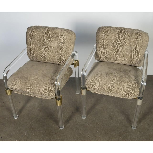 Late 19th Century Pair of Lucite and Metal Lounge Chairs For Sale - Image 9 of 12