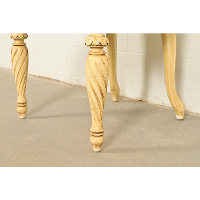 Karges French Regency Louis XVI Cream Lacquered Dining Chairs, Set of Four For Sale - Image 11 of 15