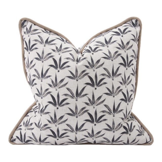 24 x 24 Pillow Hemp Charcoal - Down Insert For Sale