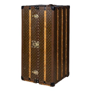 Wardrobe Trunk in Monogram Canvas from Louis Vuitton, France, 1950s For Sale