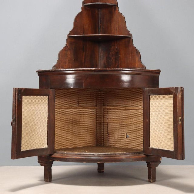 Corner Unit in Walnut and Stained Poplar For Sale - Image 3 of 10