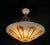 Art Deco Three-Light Alabaster Pendant Lamp, 1920s For Sale - Image 3 of 12