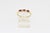 Late 20th Century Vintage Three Stone Marquise Ruby 14k Yellow Gold Band Ring Size 8.5 For Sale - Image 5 of 8