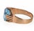 10k Yellow Gold With Faceted Blue Gemstone Ring For Sale - Image 4 of 8