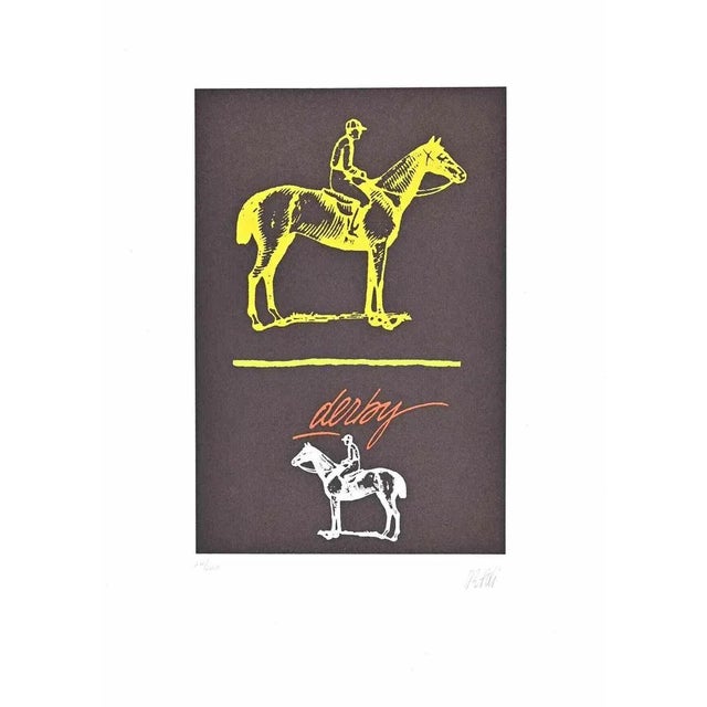 Modern Fabio De Poli, Derby, Lithograph, Late 20th Century For Sale - Image 3 of 3
