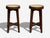Pierre Jeanneret, French Mid-Century Modern, Stools, Cane, Teak, Chandigarh, India c. 1960s Pair of rare model PJ-SI-21-A...