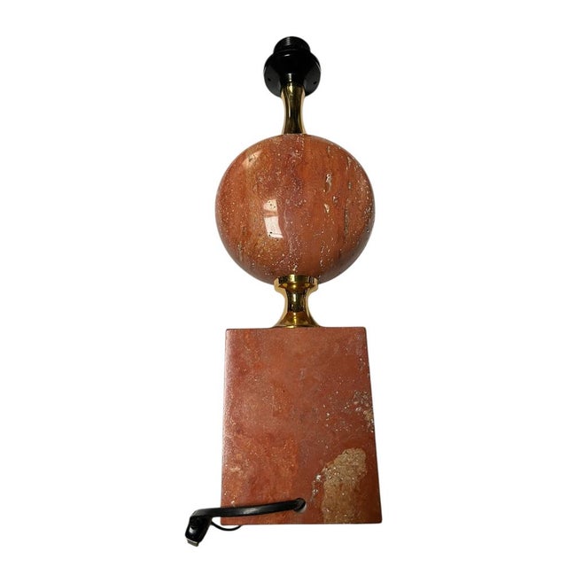 1970s Pink Travertin Lamp by Barbier, 1970s For Sale - Image 5 of 9