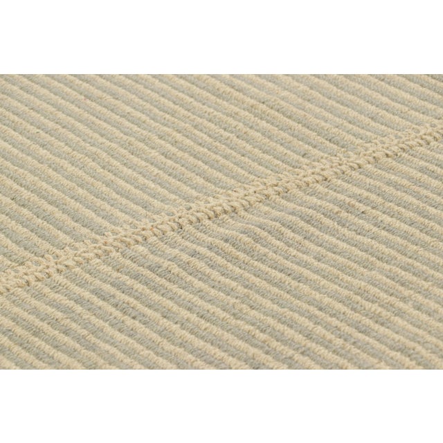 Contemporary Rug & Kilim’s Contemporary Kilim in Beige-Brown Textural Stripes For Sale - Image 3 of 7