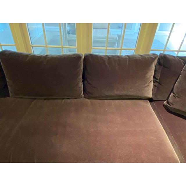 Gorgeous Theodore Alexander Mohair Sectional Living Room Sofa For Sale - Image 10 of 13