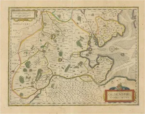 Antique Map of Oldenburg, Germany