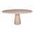 Solitary Coné Travertine Oval Dining Table 62" For Sale