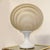 White and Beige Swirl Murano Glass Globe Table Lamp For Sale - Image 4 of 8