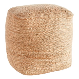Jute Square Pouf For Sale