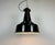 Industrial Black Pendant Factory Lamp with Cast Iron Top, 1970s For Sale - Image 13 of 17