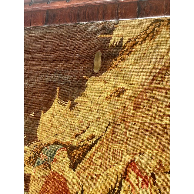 Large Antique Victorian Black Forest Sculptural Micro-Petit Point Tapestry With Silk Backing For Sale - Image 15 of 17