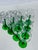 1950s French Luminarc Green Stemmed Wine Glasses- Set of 10 For Sale - Image 10 of 12