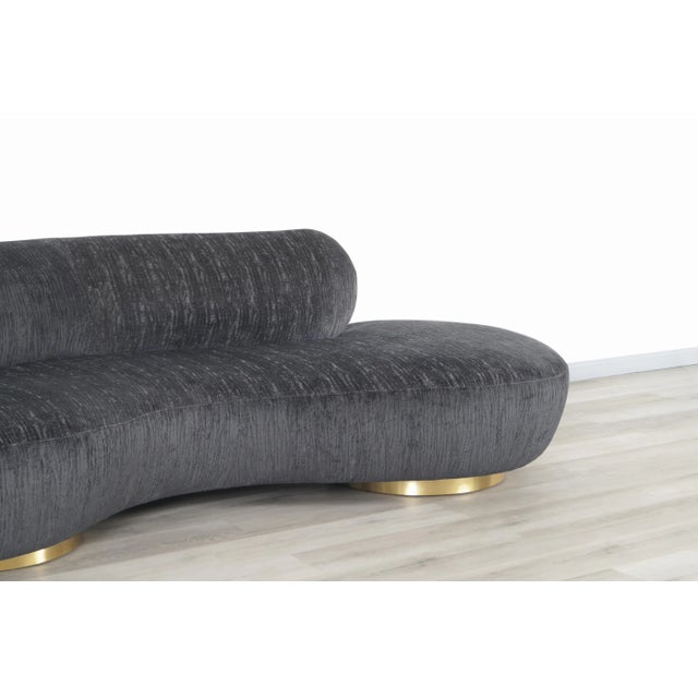 Directional Mid-Century Modern Serpentine Sofa in the Style of Vladimir Kagan For Sale - Image 4 of 13