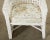 Linen Set of Six Painted Wicker Rattan Garden Dining Armchairs For Sale - Image 8 of 12