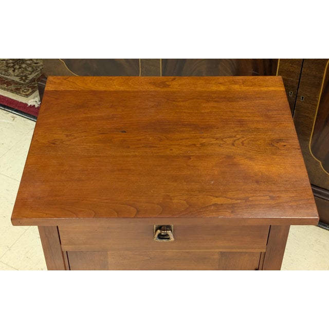 Brown Stickley Mission Cherry Wood Cabinet Hinged For Sale - Image 8 of 13