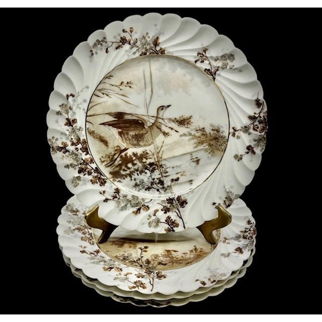 Haviland & Co. Antique Haviland & Co. Limoges Game Bird Plates - Set of 4 For Sale - Image 4 of 13
