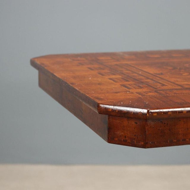 Rolo Style Walnut Center Table For Sale - Image 3 of 11