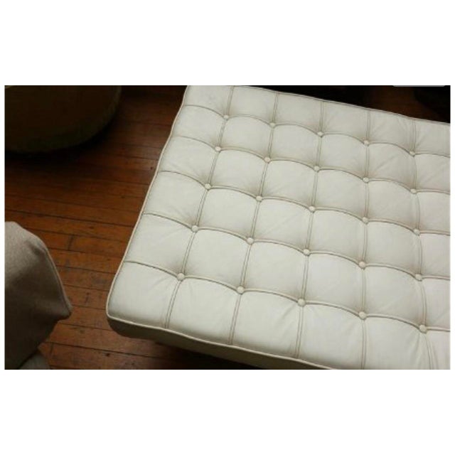 Mid-Century Modern Vintage White Mid Century Barcelona Day Bed Style of Ludwig Mies Van Der Rohe For Sale - Image 3 of 6