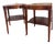 Early Twentieth Century Mahogany and Leather-Top Library Single Shelf Federal Style Side Tables, a Pair For Sale