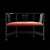 Postmodern Sofa in Wood and Red Leather from Ernest Archibald Taylor For Sale - Image 10 of 10