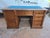 Liberty (1890 - 1910) Italian walnut center desk – early 1900s, Art Nouveau style. Elegant Italian walnut center desk...