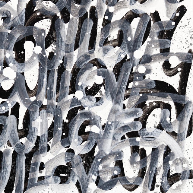 Love Bomb - Original Graffiti-Inspired Abstract Mixed Media Painting on Canvas by Amber Goldhammer For Sale In Los Angeles - Image 6 of 9