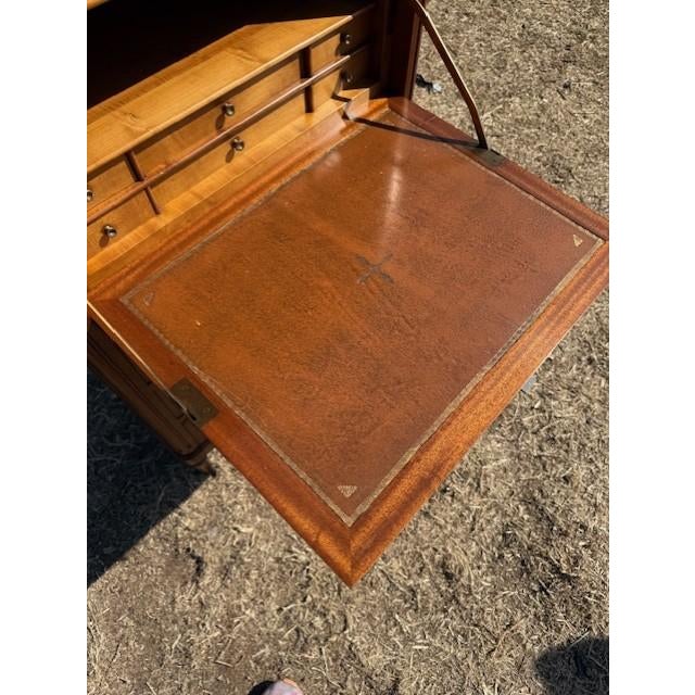 19th Century French Louis XVI Secretary Desk Carrara Marble Top For Sale - Image 11 of 18