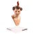 18th Century Polychrome Ceramic Head Sculpture with Glass Eyes For Sale - Image 6 of 6