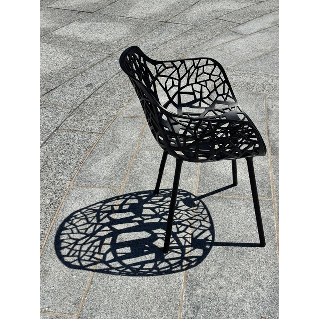 Janus Et Cie Forest Black Aluminum Outdoor Dining Armchairs – 22 Available For Sale - Image 13 of 18