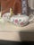 Ceramic Vintage Porcelain Cream & Sugar Set by Heinrich & Co (H&c), “Montrose” Pattern With Gold Trim For Sale - Image 7 of 8