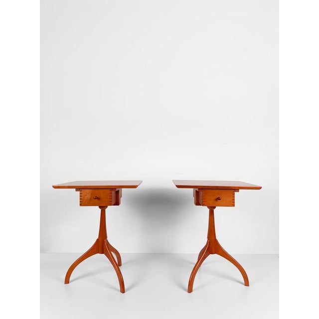 Side Tables in Cherry Wood by De Padova, 1980s, Set of 2 For Sale - Image 6 of 18