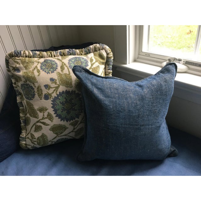 Beautiful luxurious velvet fabric - soft to the touch. Beautiful blue with variation of tones, warm rusty golden threads...