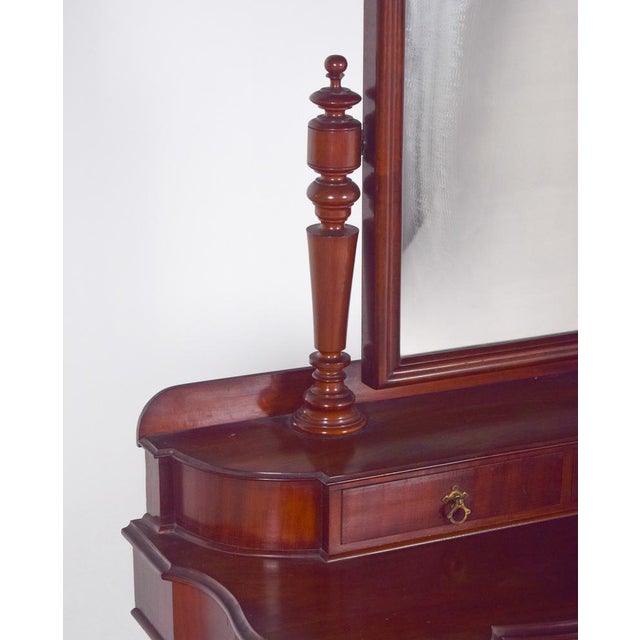Brown 19th Century Mahogany English Dressing Table, 1890s For Sale - Image 8 of 11