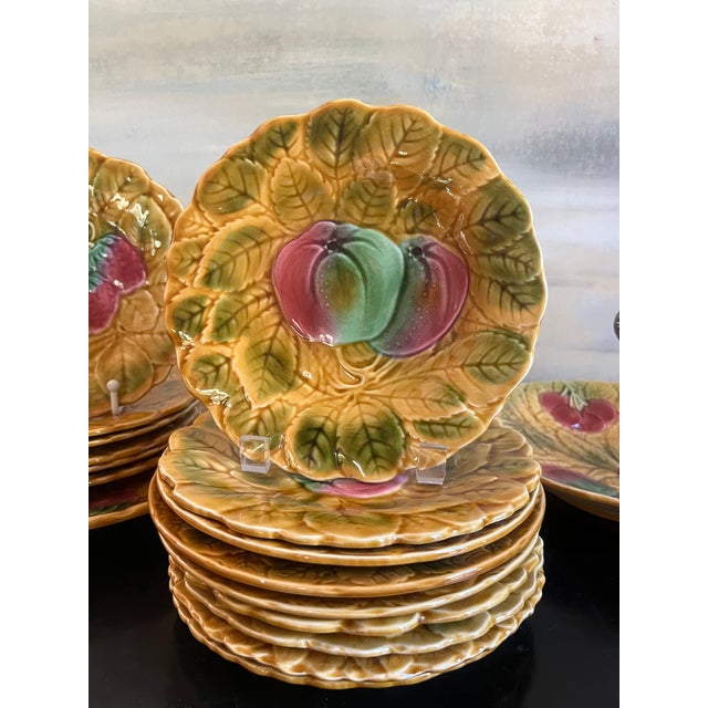Ceramic Sarreguemines French Serving Set of 16 For Sale - Image 7 of 12