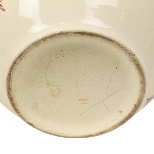 Large Antique Flower Pots Cachepots with Floral Decor, Set of 2 For Sale - Image 16 of 18