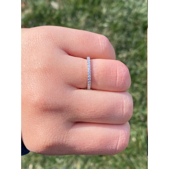 The Caryville: Ladies Platinum 0.20CTW Diamond Eternity Band For Sale In Philadelphia - Image 6 of 6