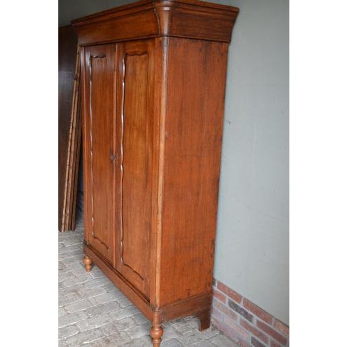 Wood Biedermeier Cabinet in Oak For Sale - Image 7 of 10