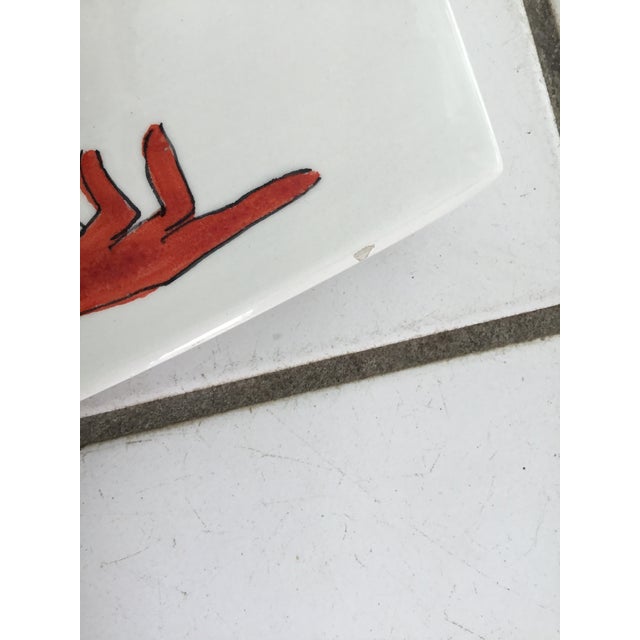 Set of 3 1960s Italian Hand Painted Wall Plaques For Sale - Image 12 of 13