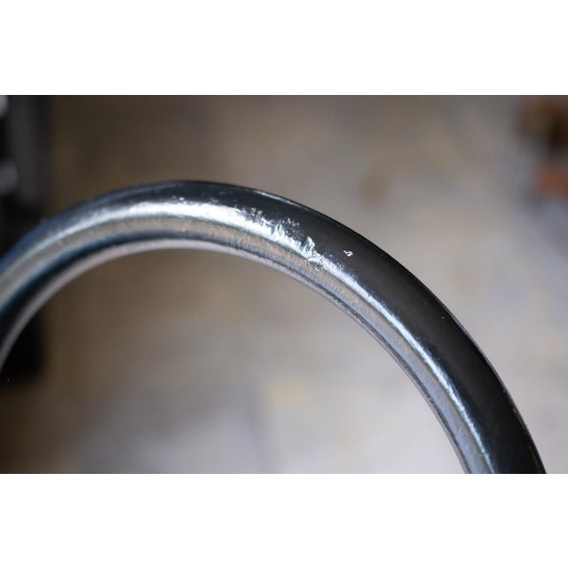 Mid-Century Folding Black Lacquer Wood and Metal Kitchen Stool For Sale In Columbus - Image 6 of 8