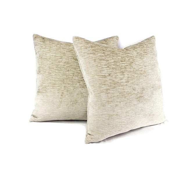 From Pindler is Foreland in the color Dove pillow cover. "5755-Foreland is an upholstery solid. Foreland is a textural...